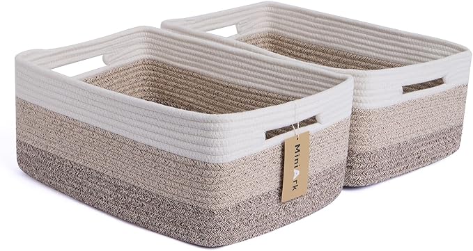 Large Storage Baskets for Shelves, Closet Organizers Bins for Clothes Blanket by MiniArkStorageBasketsHome
