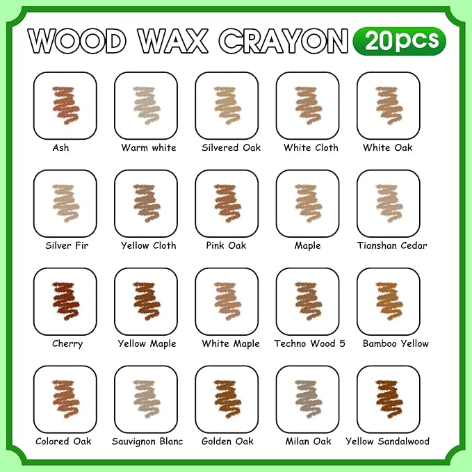 Furniture Markers Touch Up, 20 Colors Wood Filler Sticks, Wood Wax Crayons - Image 2