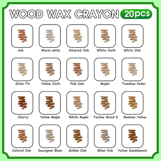 Furniture Markers Touch Up, 20 Colors Wood Filler Sticks, Wood Wax Crayons - Image 2