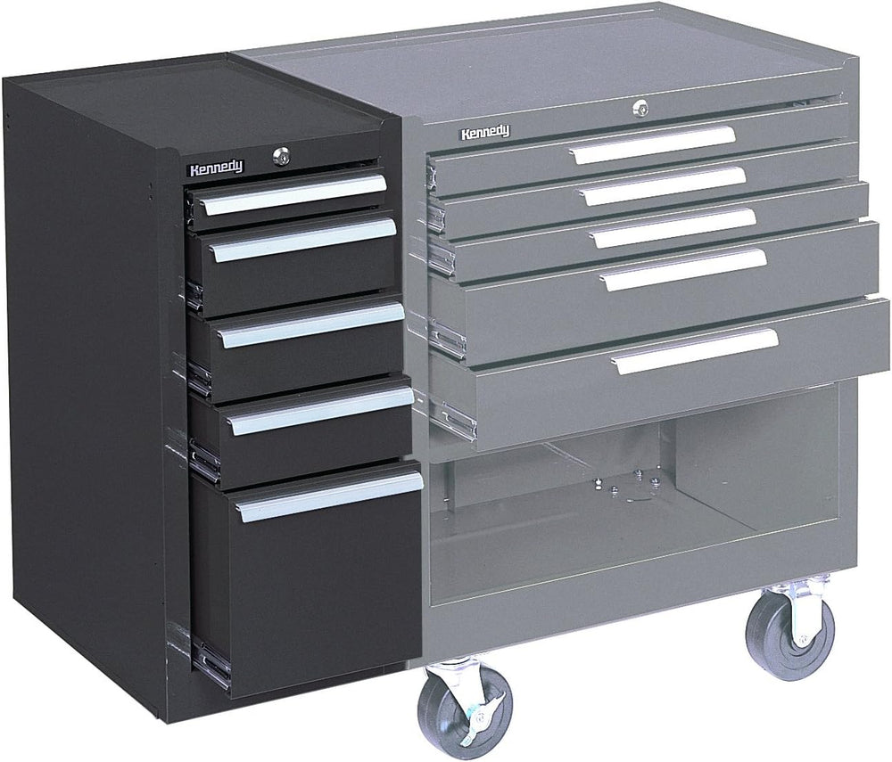 Kennedy Manufacturing 185XB 14" 5-Drawer Industrial Side Cabinet, Tan Br...
