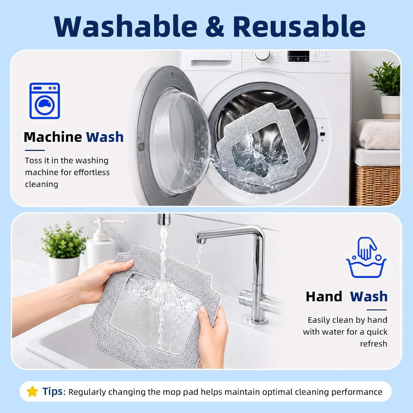 12 Pack Replacement Mop Pads for ECOVACS WINBOT MINI2 Window Cleaning Robot, Washable & Reusable Microfiber Mop Cloth Refill, Winbot Accessories Cleaning Rag