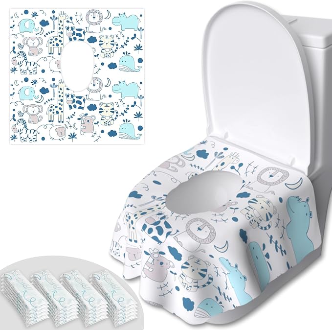 Toilet Seat Covers Disposable, Kids Potty Training, Potable Potty Seat Covers by Peyazoco