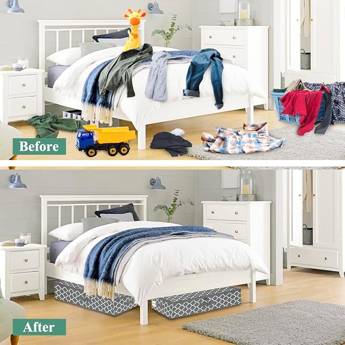 punemi Under Bed Storage, Thick Fabric Storage Containers Drawers - Image 7