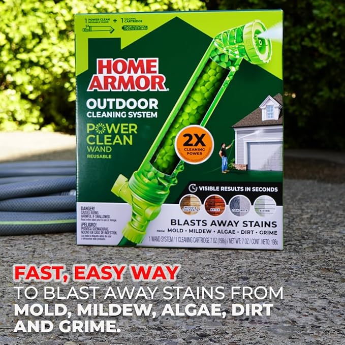 Home Armor Power Clean Wand, Outdoor Cleaning System, Blasts Away Stains from - Image 2