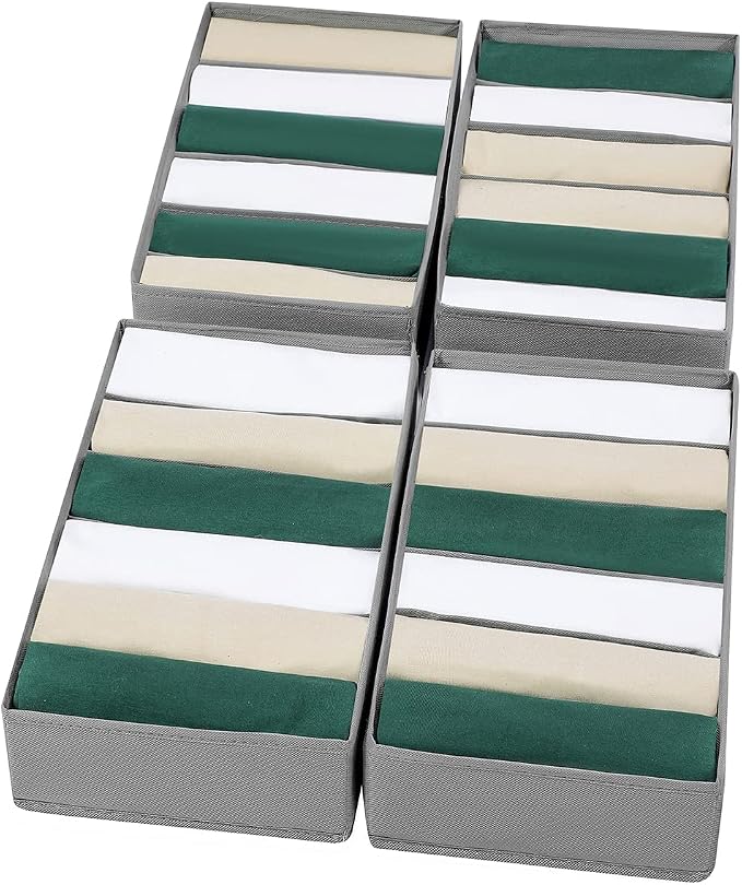 4 Packs T-shirt Drawer Organizers