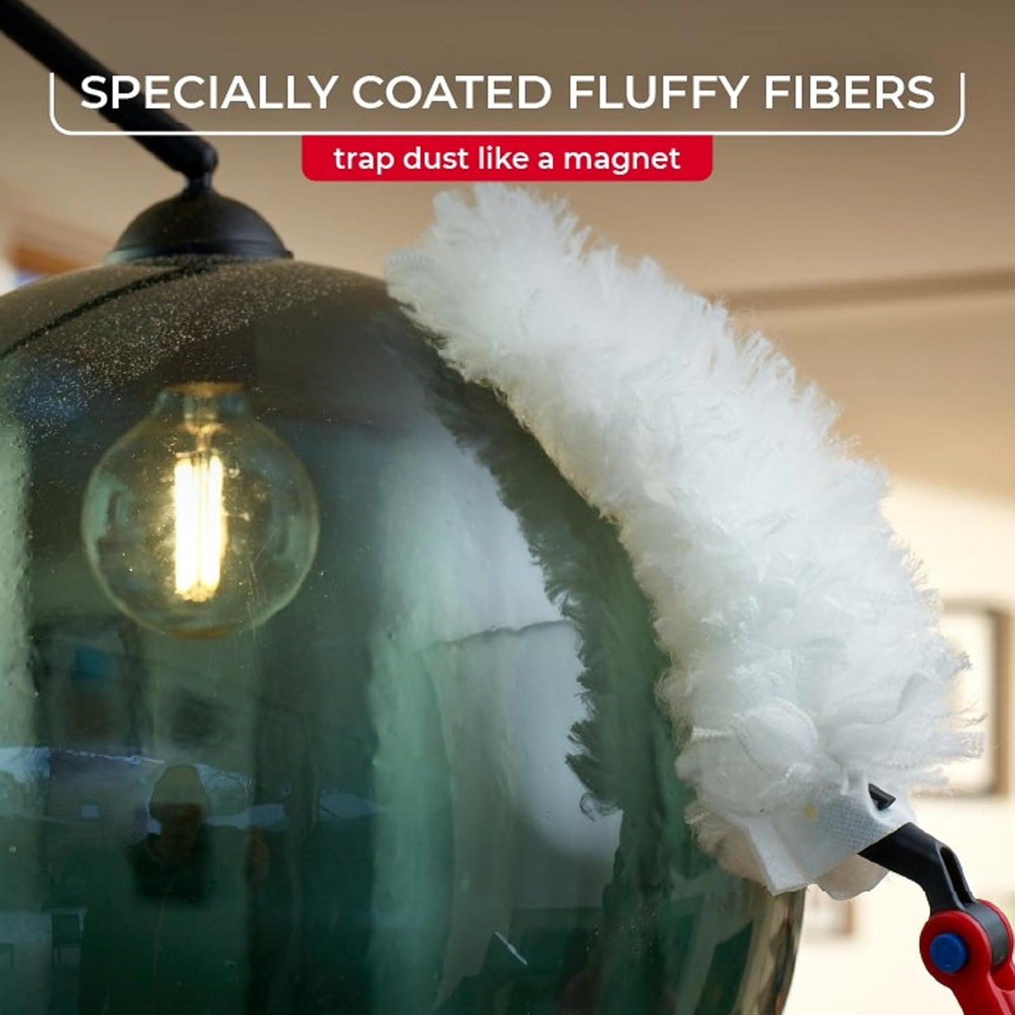 O-Cedar Flex & Catch Heavy Duty Dusting Kit with 3 Disposable Duster Refills | New & Improved Model | Extendable 3 Ft Handle with Stay-On Duster Hook | Traps 3X More Dust Than Feather Dusters