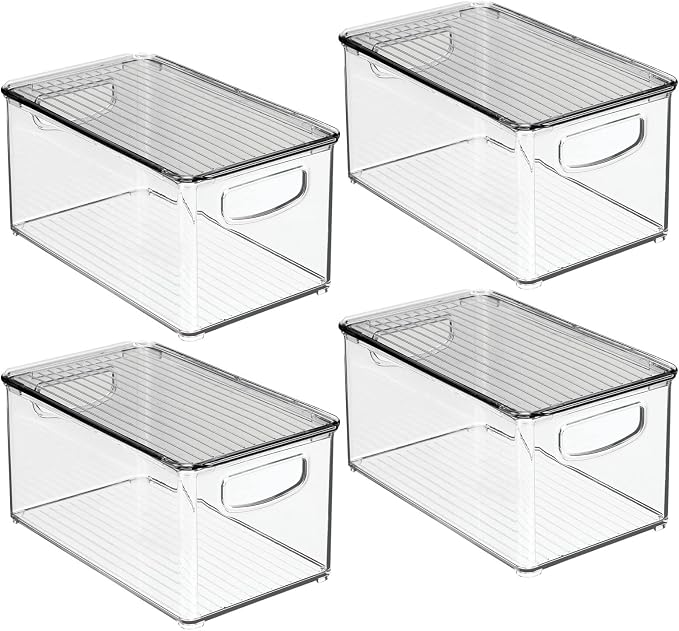 mDesign Plastic Deep Storage Bin Box Container - Image 11