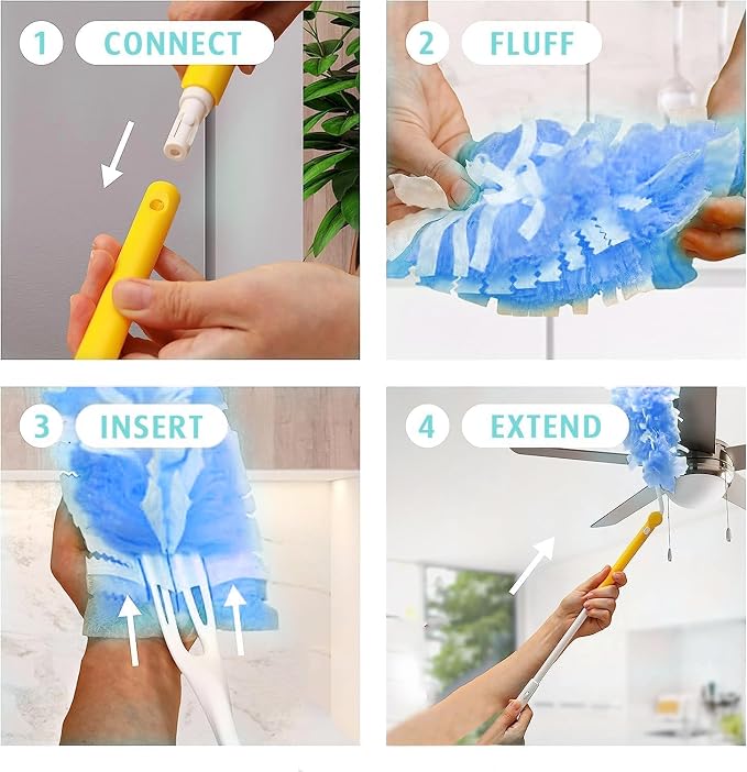 Duster Refill for Swiffer Duster, 4X Microfibers, Disposable Multi Surface - Image 3