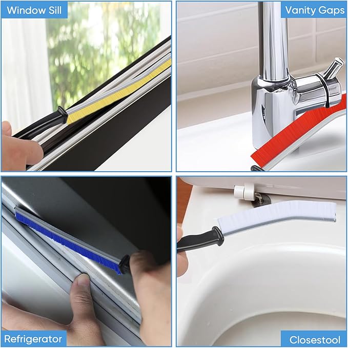 6Pcs Crevice Cleaning Brush, Cleaning Supplies Cleaning Brush Tools Crevice - Image 3