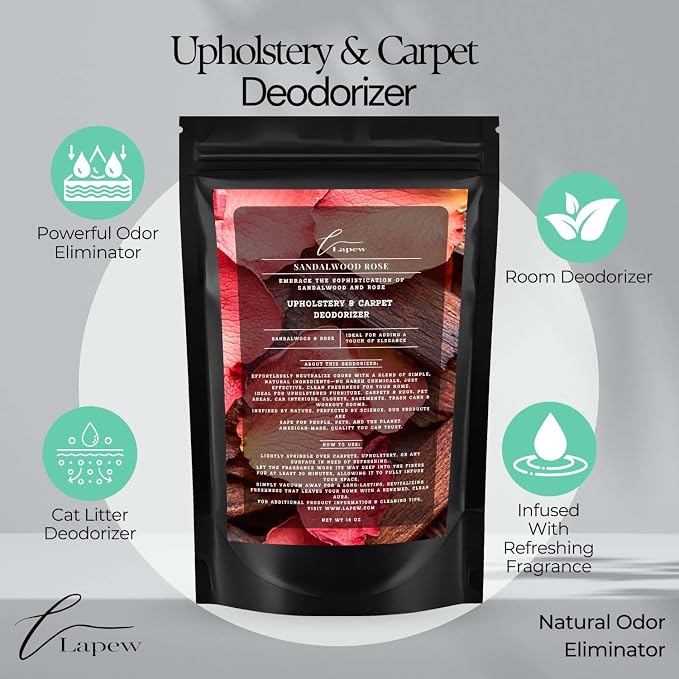 Sandalwood Rose Carpet Freshener Powder: Powerful Odor Eliminator - Image 4