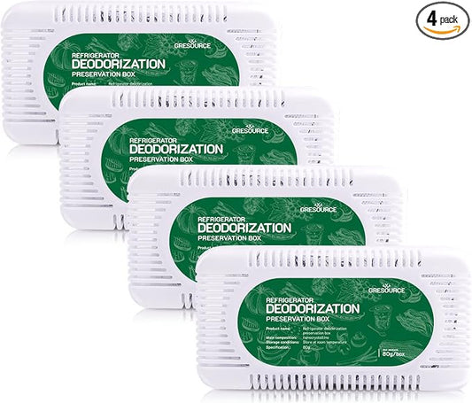 4 Pack Fridge Deodorizer, Refrigerator and Freezer Deodorizer Odor Eliminator by Gresource