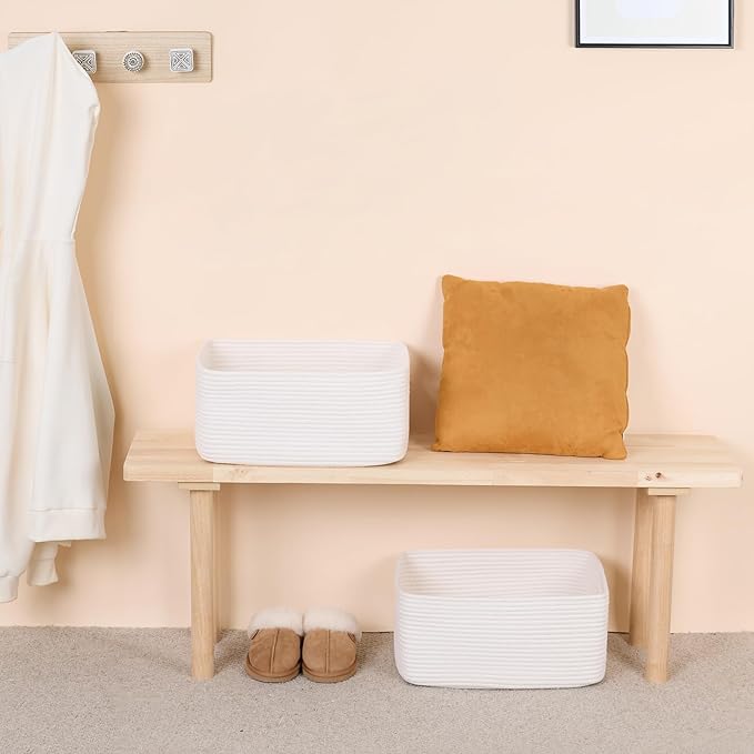 Large Storage Baskets for Organizing, Closet Shelf Baskets for Clothes Blanket - Image 6