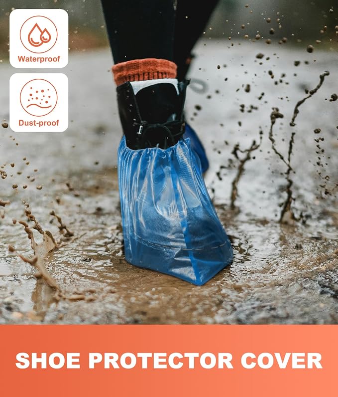 Shoe Covers Disposable – 100 Pack, Roll-Pack CPE Boot Covers, Waterproof - Image 3