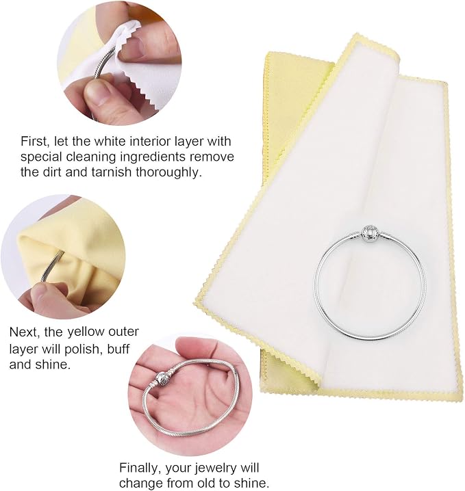SEVENWELL Silver Polishing Cloth, Jewelry Cleaner Cloth - Image 5