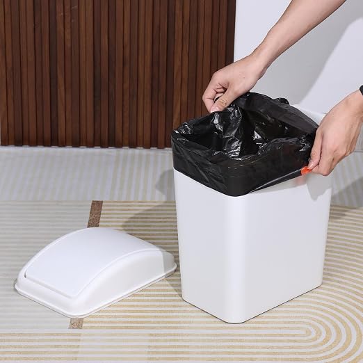 4.5 Gallon Plastic Swing Top Garbage Can, Swing Lid Trash Bins - Image 6