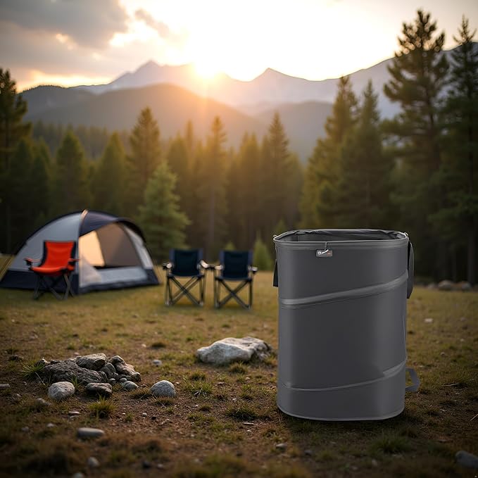 YUDI & GARDEN 46 Gallon Square Collapsible Yard Waste Bin｜Collapsible Trash - Image 8