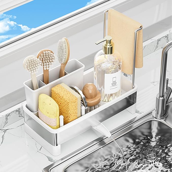 Sponge Holder for Kitchen Sink, Sink Caddy Organizer - Image 9