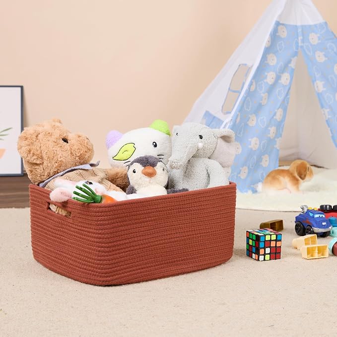 Large Storage Baskets for Shelves, Closet Organizers Bins for Clothes Blanket - Image 5