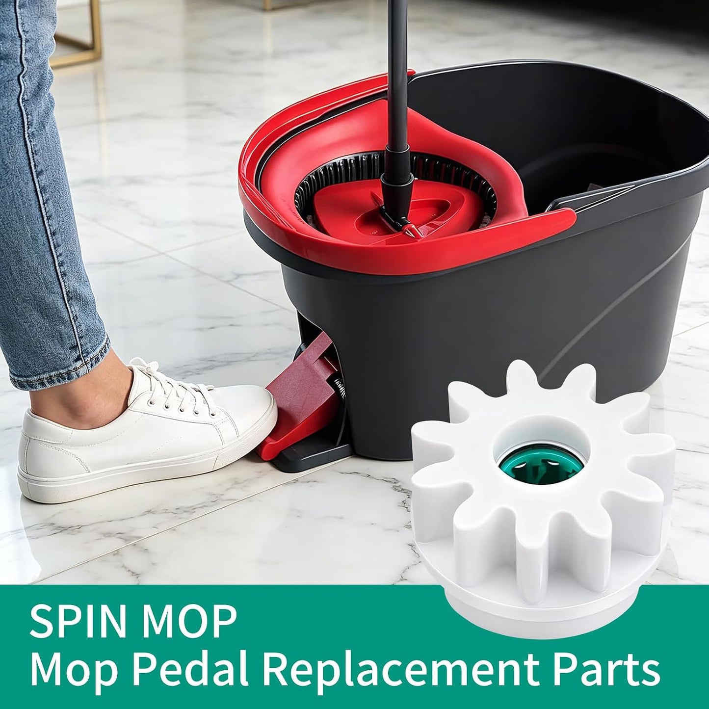 3 Pcs Pedal Bearing Replacement for O-Cedar Mop Bucket,Suitable Fix for 90% Rotation Mop Bucket on The Market,One Way Clutch Gear Sprockets Repair Spin Mop,Bucket,Mop Gears