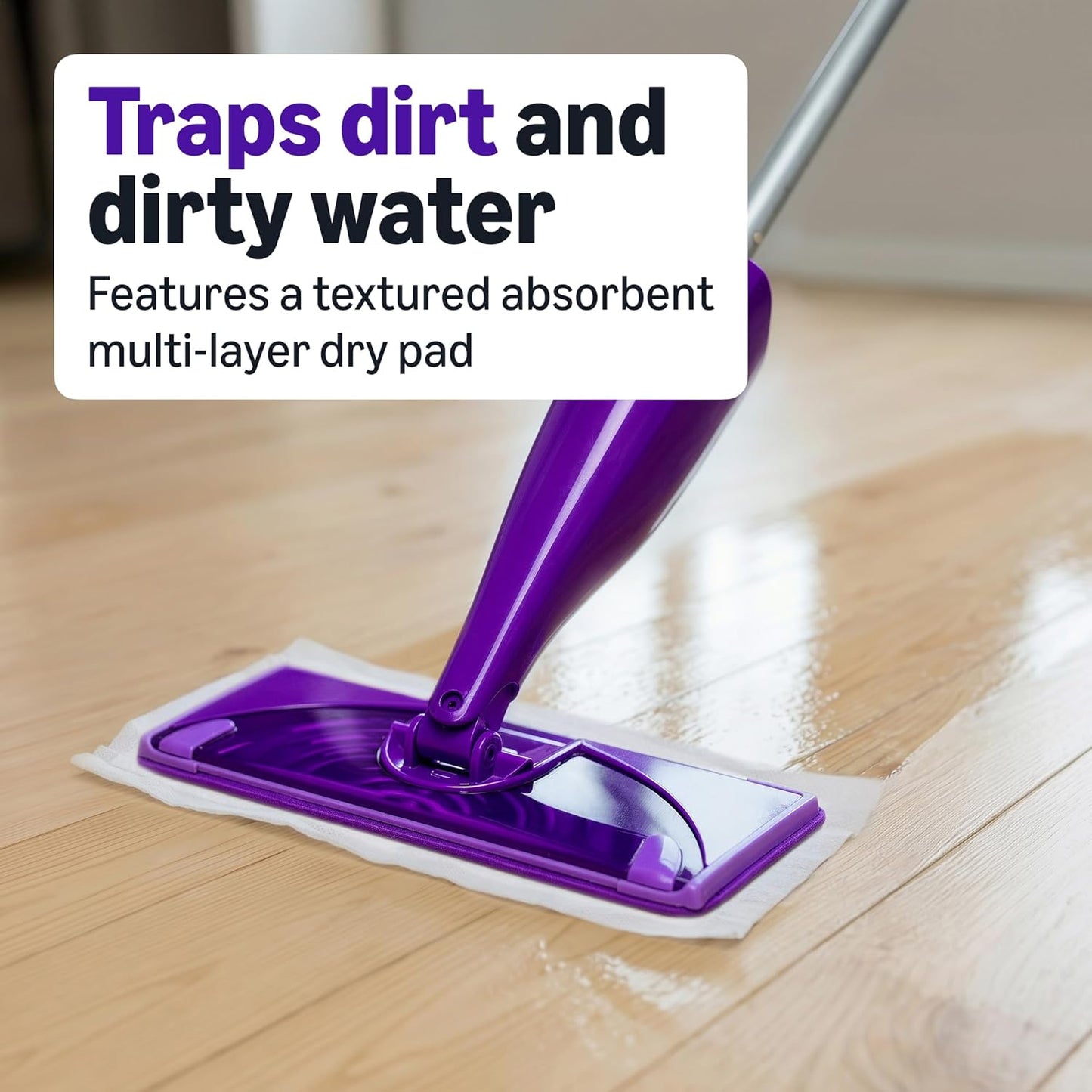 Amazon Basics Floor Cleaning Wet Mopping Pads, Super Absorbent, Fits Swiffer WetJet Mopping Systems, 36 Count, Packaging May Vary