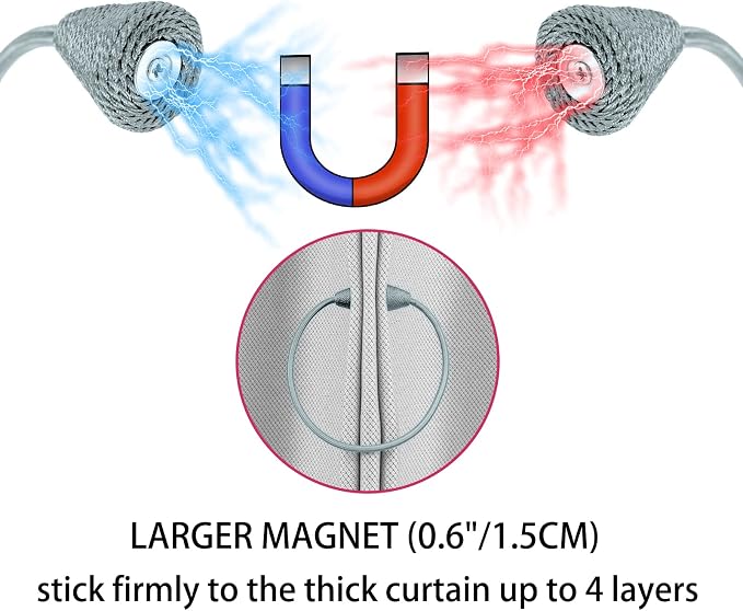 2 PCS Magnetic Curtain Tiebacks, European Style Convenient Drape Tie Backs - Image 6