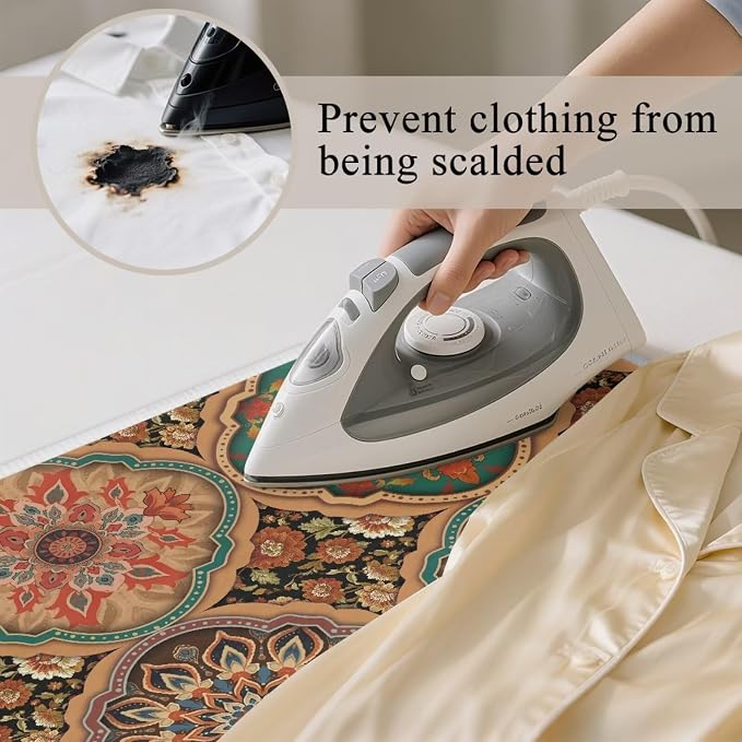 Folding Ironing Mat Heat and Steam Resistant Mandala Ironing Pad 32 x 16 Inch - Image 5