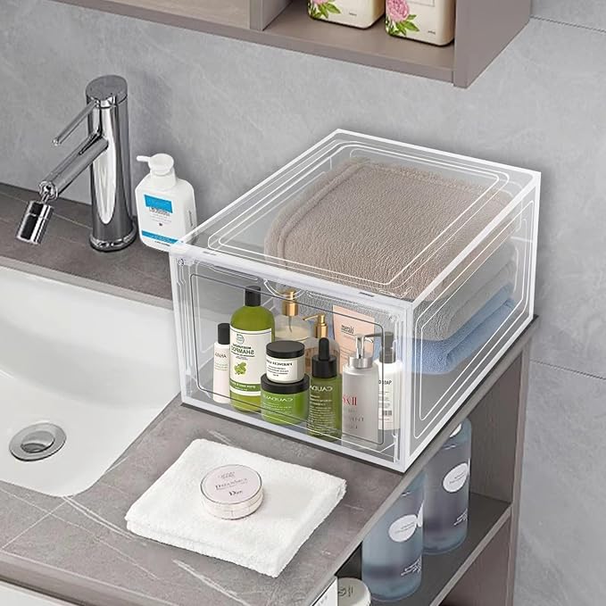 9 Pack Thicken Shoe Organizer Stackable Upgraded Sturdy Transparent Shoe - Image 5