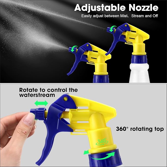 Eccliy 12 Pcs 16 Oz Plastic Spray Bottle, Adjustable Empty Reusable Sprayer - Image 6