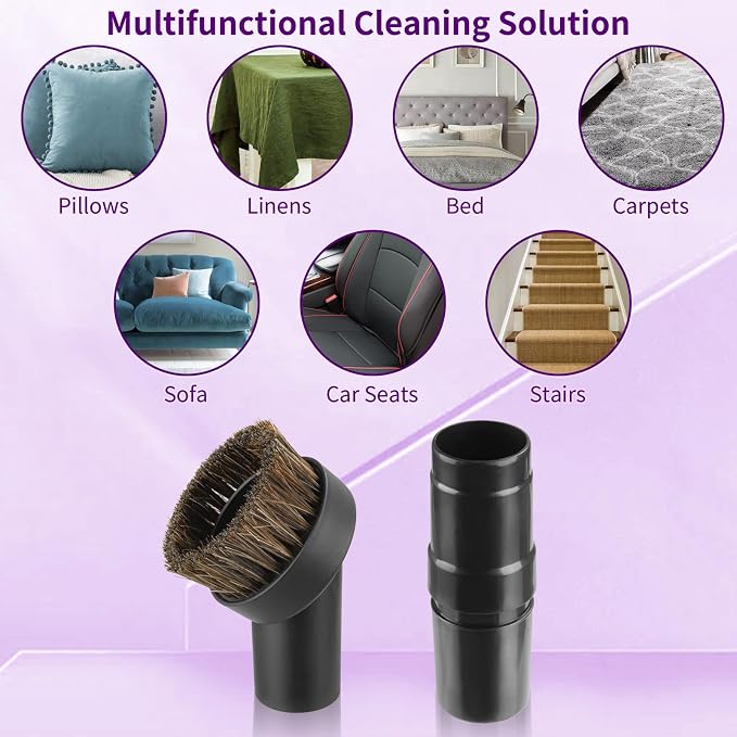 25mm Horse Hair Round Dust Brush, 1.25" Vacuum Brush Attachment - Image 7