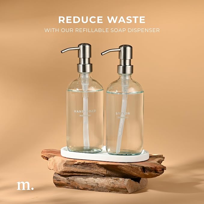 MaisoNovo Soap Dispenser 3-Piece Set | 16.9oz Clear Bottles - Image 7