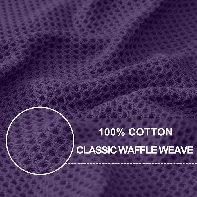 Homaxy 100% Cotton Waffle Weave Kitchen Dish Cloths, Ultra Soft Absorbent Quick - Image 2