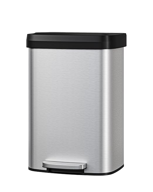 Garvee 13 Gallon / 50 L Stainless Steel Trash Can by Garvee