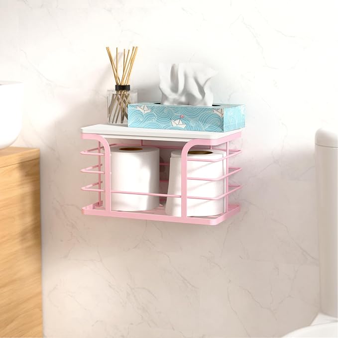 2 Pack Trash Bag Holder with Bamboo Top, Stackable Storage Bathroom Organizer - Image 4