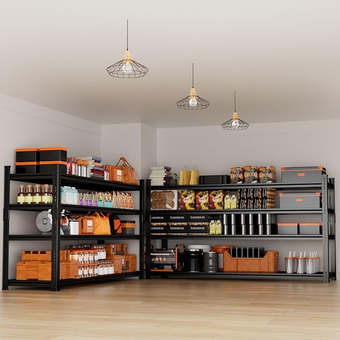 Storage Shelves Heavy Duty 3 PCS, 4-tier Adjustable Metal Industrial Utility - Image 6