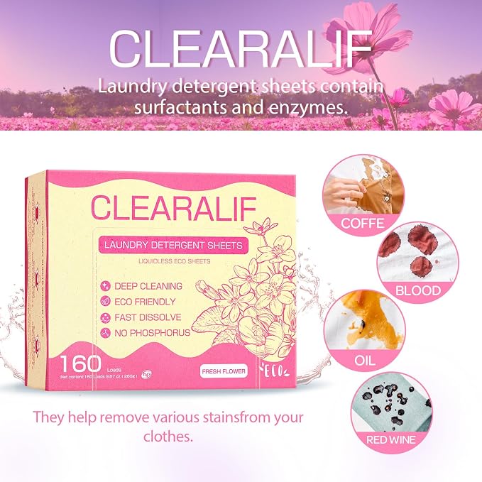 Laundry Detergent Sheets Up to 160 Loads, Fresh Flower - Image 2