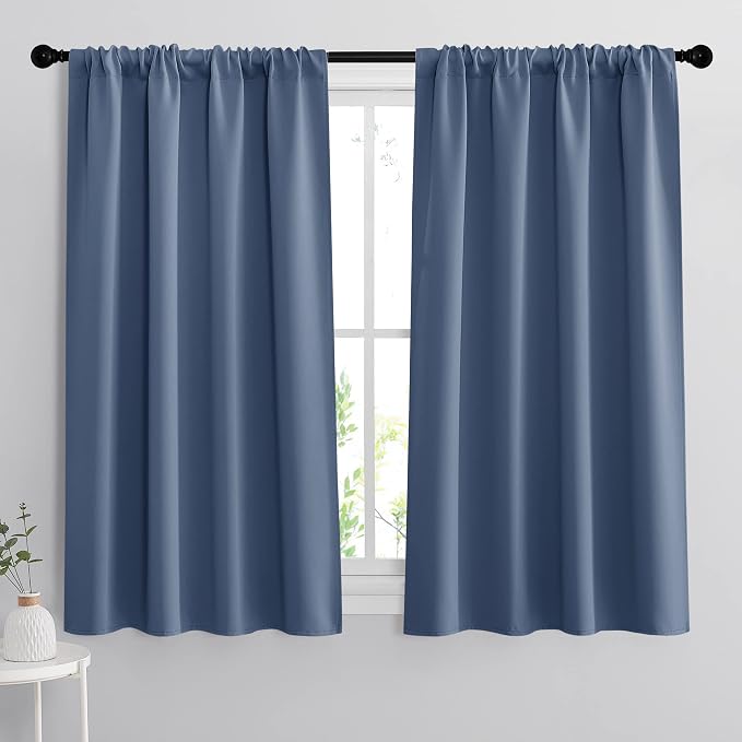RYB HOME Short Kitchen Curtains, Room Darkening Drapes Thermal Insulated Small by RYBHOME