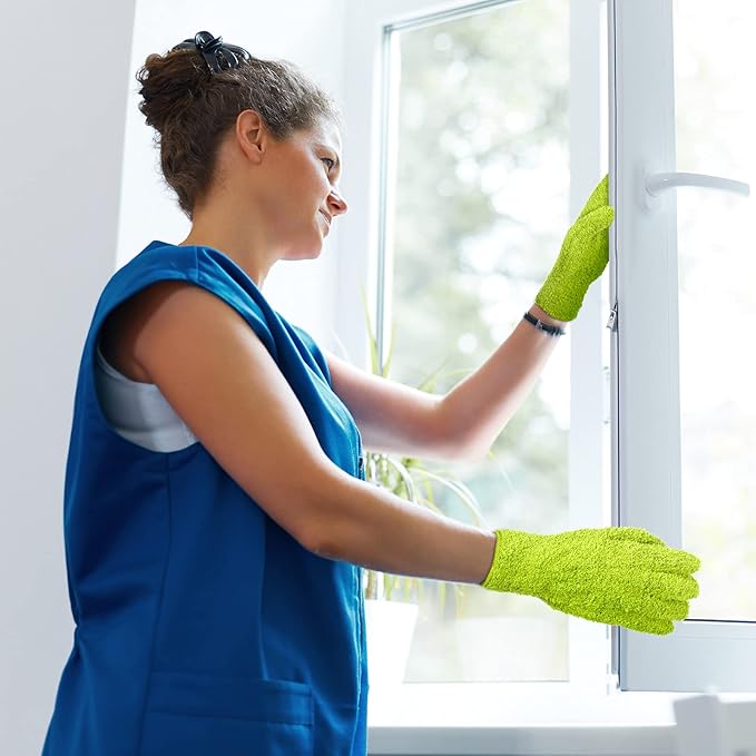 Bencailor 6 Pairs Microfiber Dusting Gloves, Dusting Cleaning Gloves Microfiber - Image 2