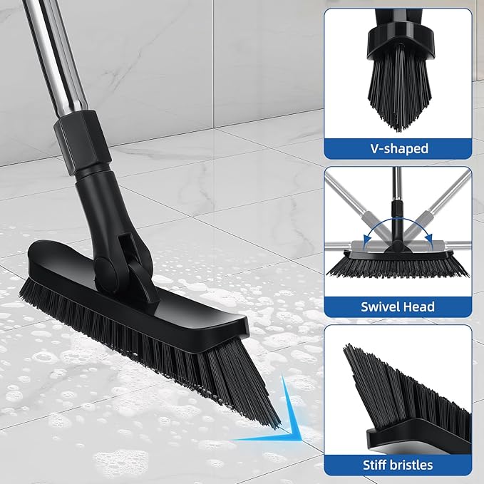 Qaestfy Grout Brush with Long Handle - Image 4