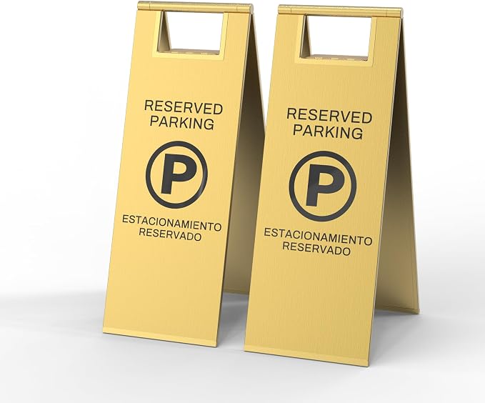 Reserved Parking Sign – Foldable Heavy Duty Plastic A-Frame by CrazyAnt