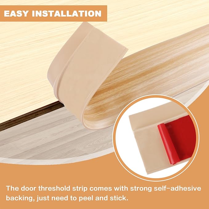 Vinyl Door Threshold Flooring Transition Strip Self Adhesive Carpet Edging Strip - Image 3