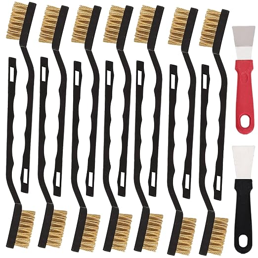 48 Pcs Mini Brass Brush Set, Brass Scratch Brush by Unknown