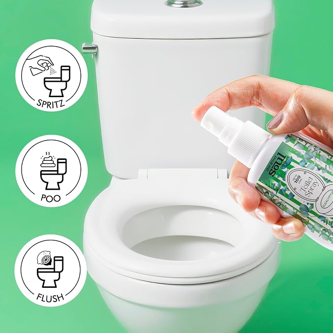 Toilet Spray, Eucalyptus, Bathroom Odor Deodorizer, 2Oz Each Travel Size Air - Image 3
