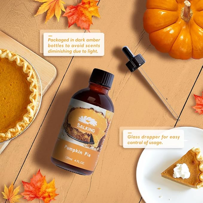 SALKING Pumpkin Pie Fragrance Oil, 120ml Premium Essential Oils - Image 3