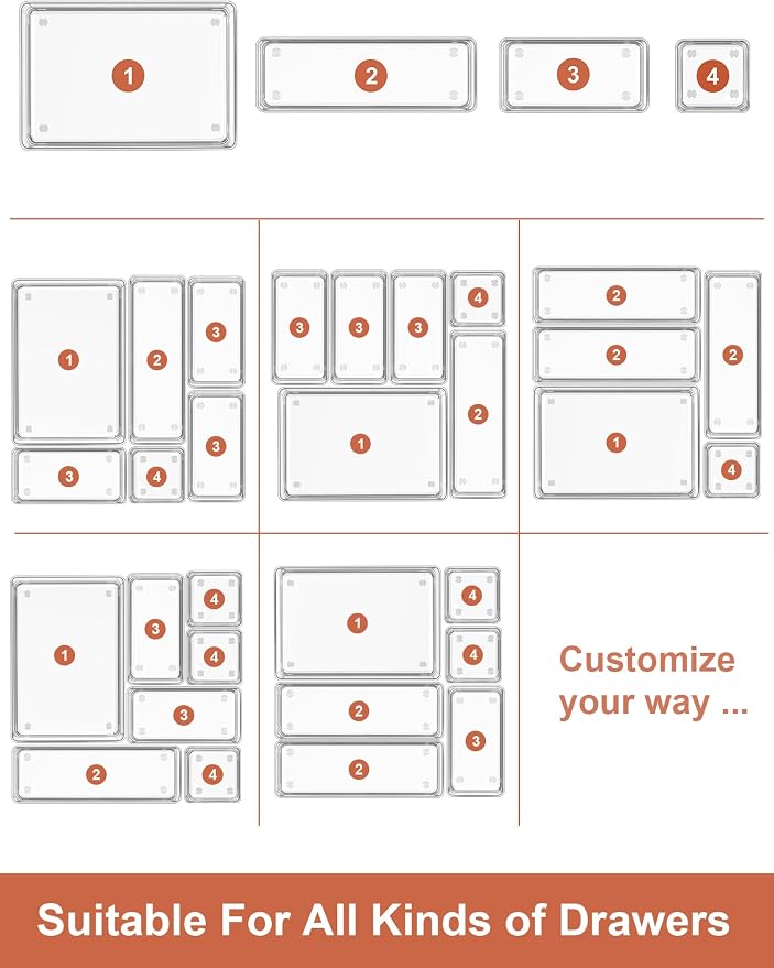SMARTAKE 37-Piece Drawer Organizer - Image 7