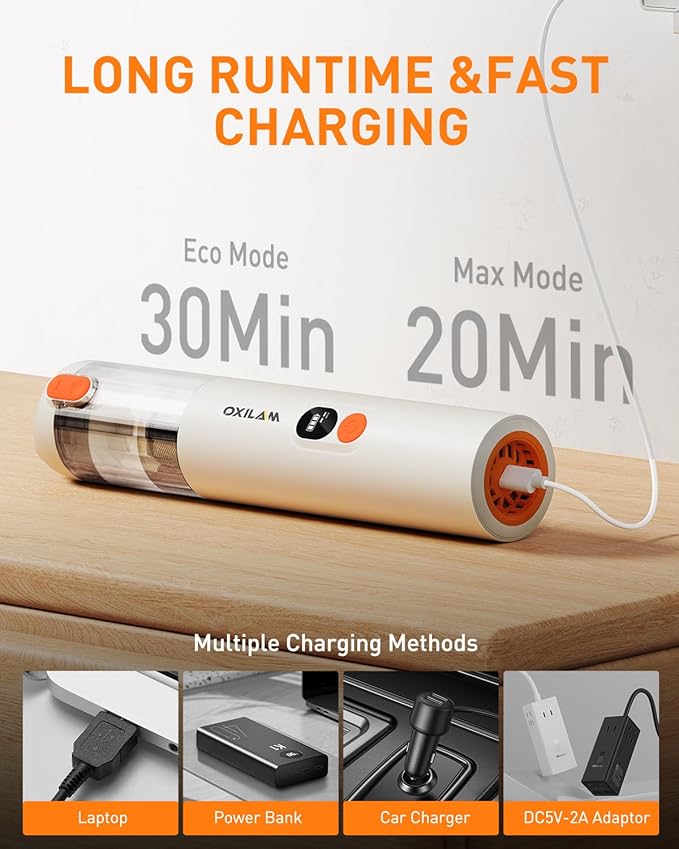 OXILAM 4 in 1 Car Vacuum - Image 7