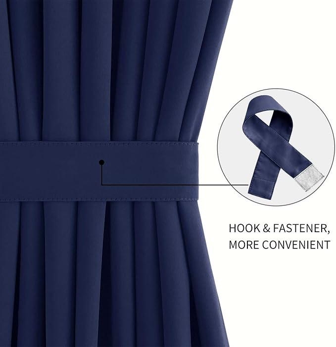 DWCN French Door Curtains – Rod Pocket Thermal Blackout Curtain - Image 2