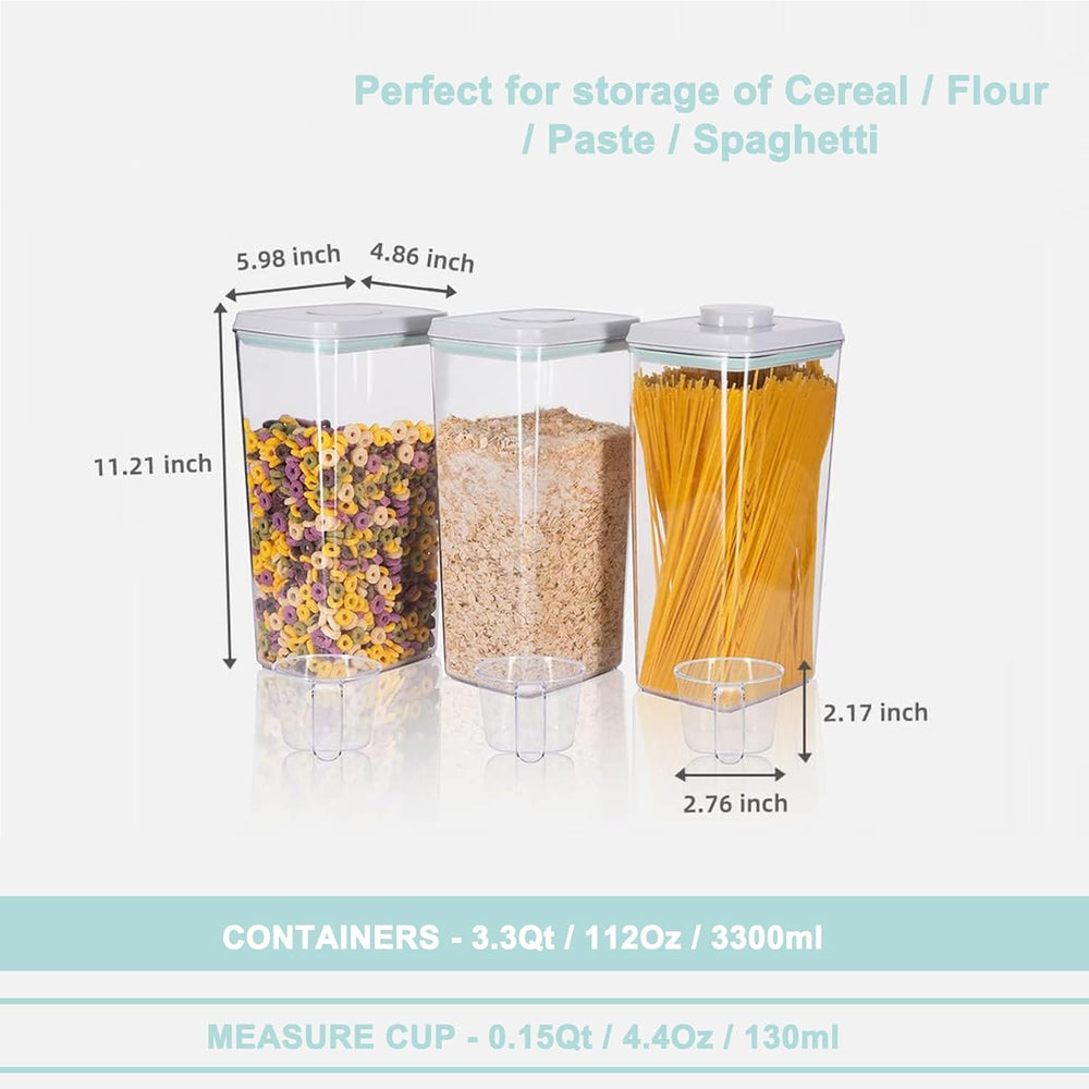 Pop Airtight Food Storage Containers with Lids for Kitchen Pantry Organizing ...