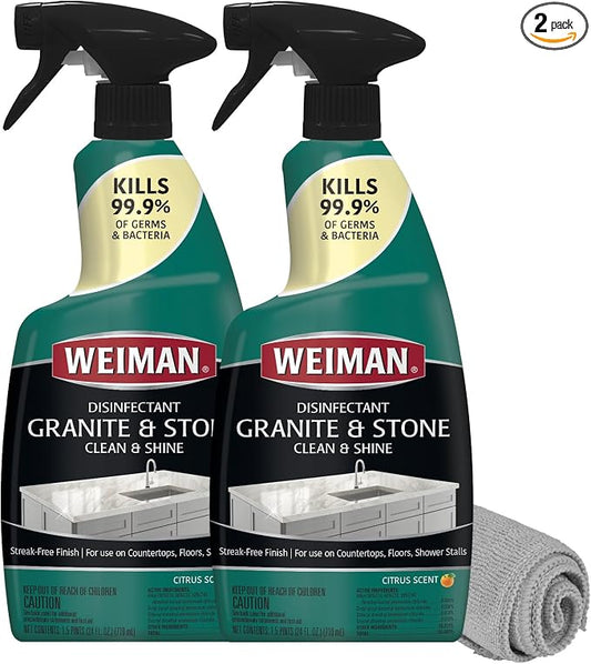 Weiman Disinfectant Granite Daily Clean & Shine Safely Clean Disinfect and by Weiman