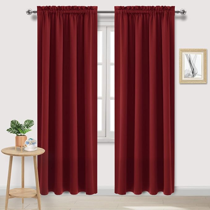 DWCN Christmas Blackout Curtains Room Darkening Thermal Insulated Bedroom by DWCN