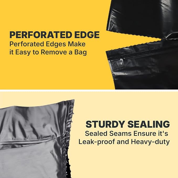 55-60 Gallon Trash Bags, 50 Micron Heavy Duty Pure LDPE Garbage Can Liners - Image 3